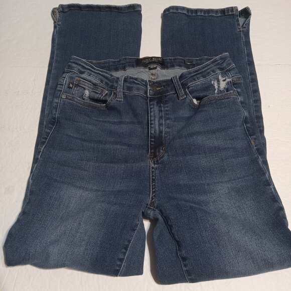 Judy Blue Women's Slim Bootcut Distressed Jeans 9/29 JB88290-S - Picture 2 of 7